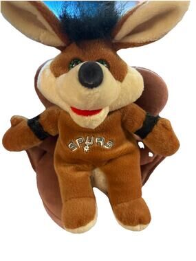VTG 1993 San Antonio Spurs Coyote Plush 7” Green Eyes That’s My Doll